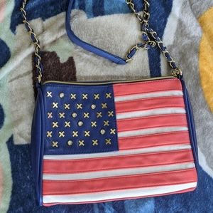 Betsey Johnson American Flag Bag Purse